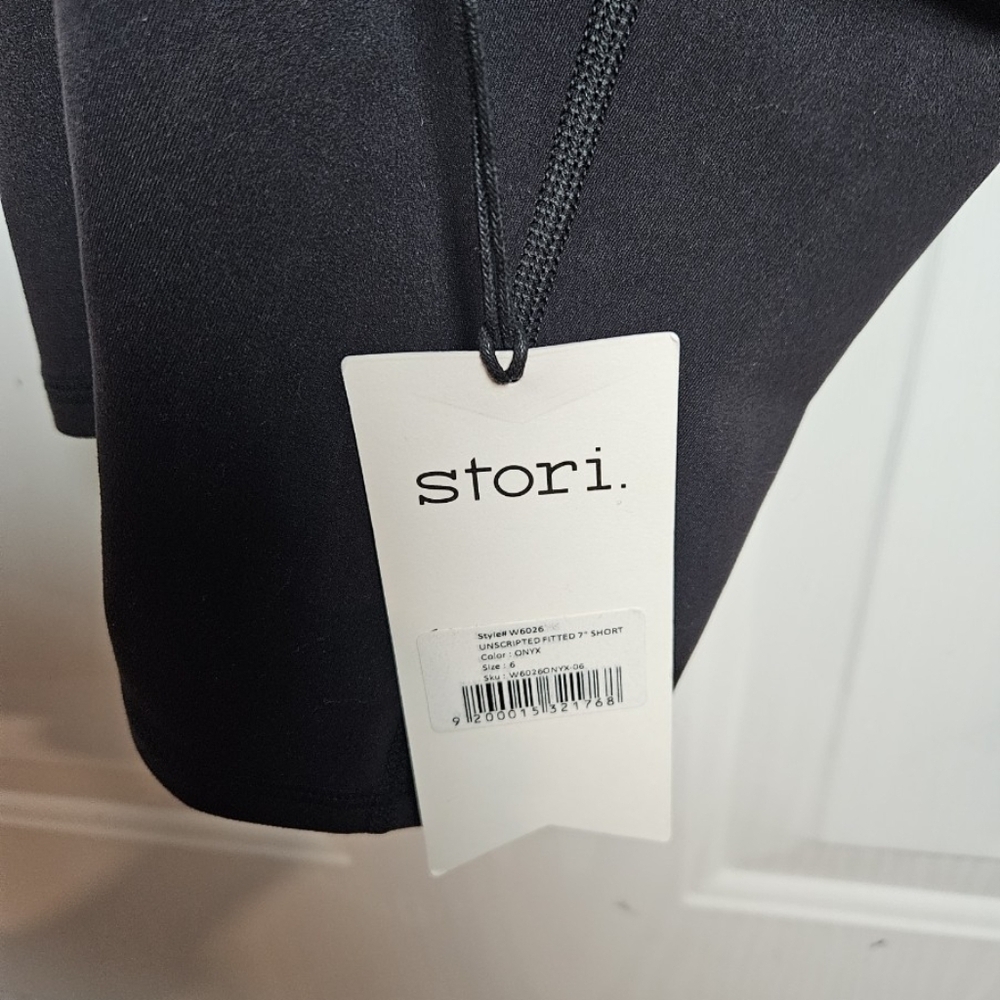 Stori High Rise Bike Shorts 7” NWT Size 6 - Picture 2 of 4
